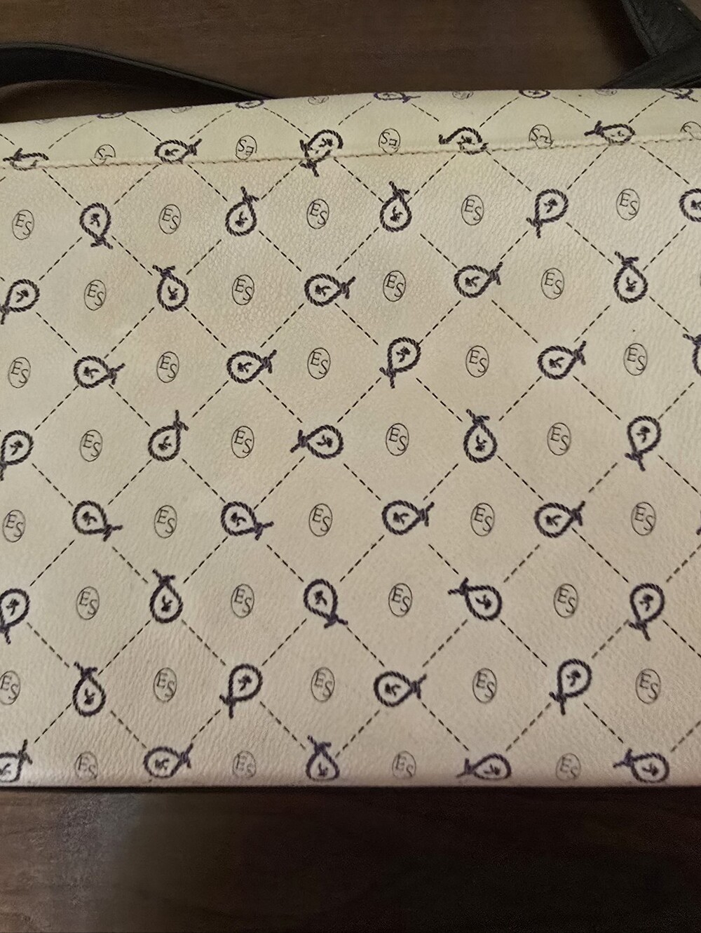 VTG Esquire Collection Cream Monogram Crossbody Flap Bag - Excellent Condition - Picture 6 of 13